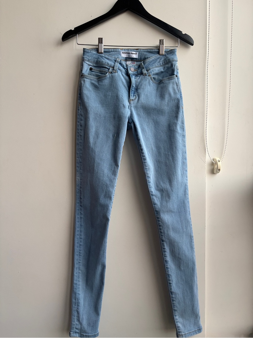American Apparel Light Blue Wash Skinny Jeans
